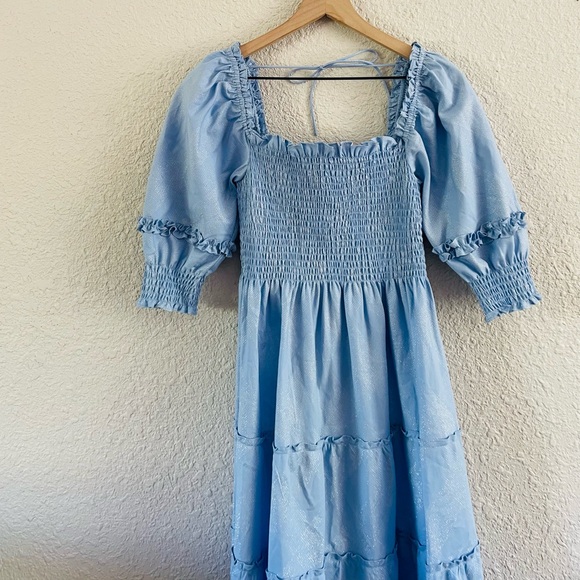 Hill House Blue Puff-Sleeve Maxi Dress - Picture 6 of 16